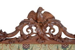 19th century carved oak black forest fire screen