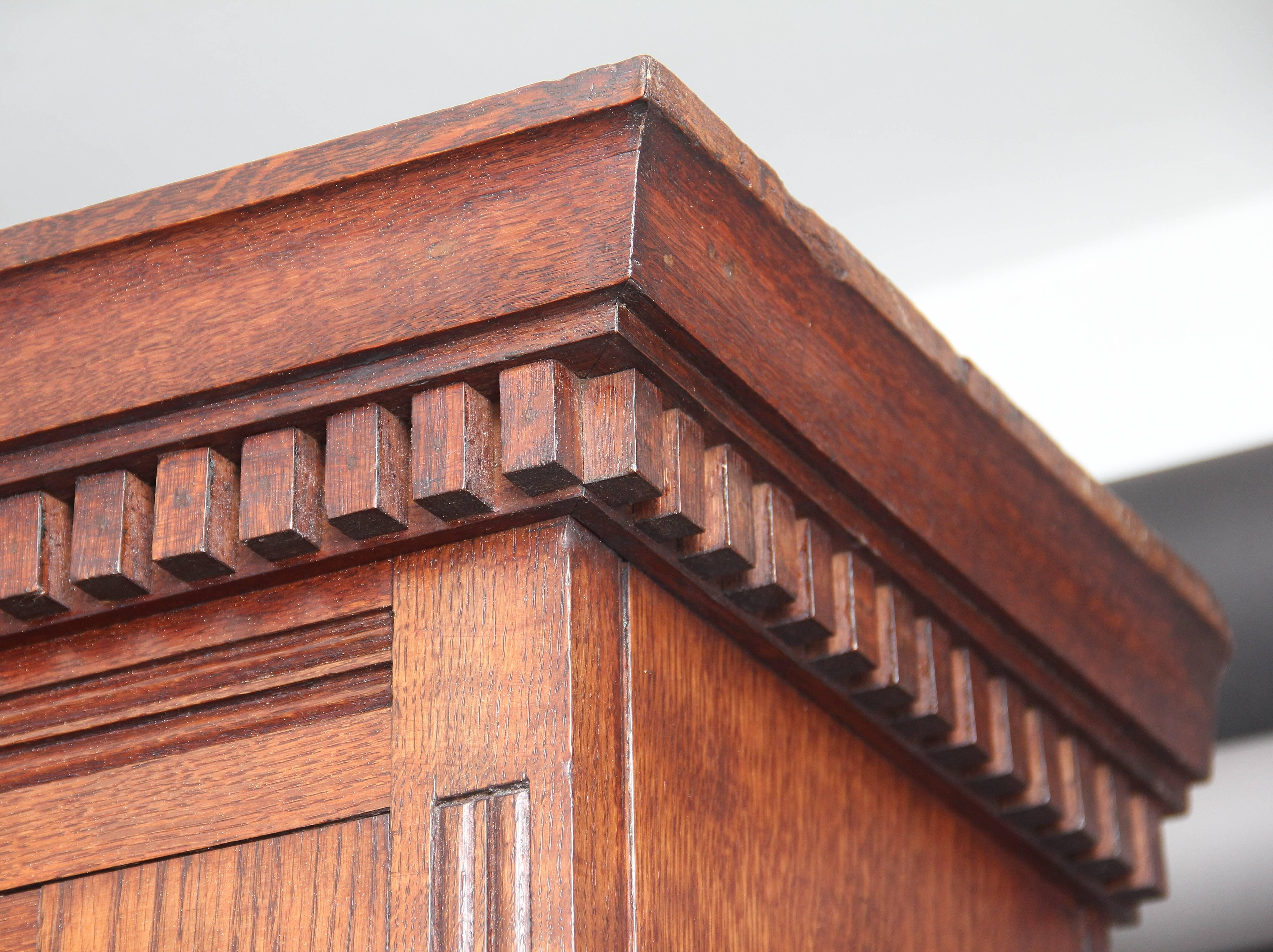 19th Century Carved Oak Bookcase 8