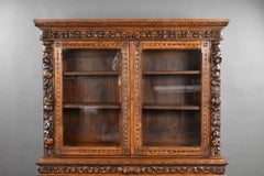 19th Century Carved Oak Bookcase