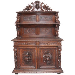 19th Century Carved Oak Buffet