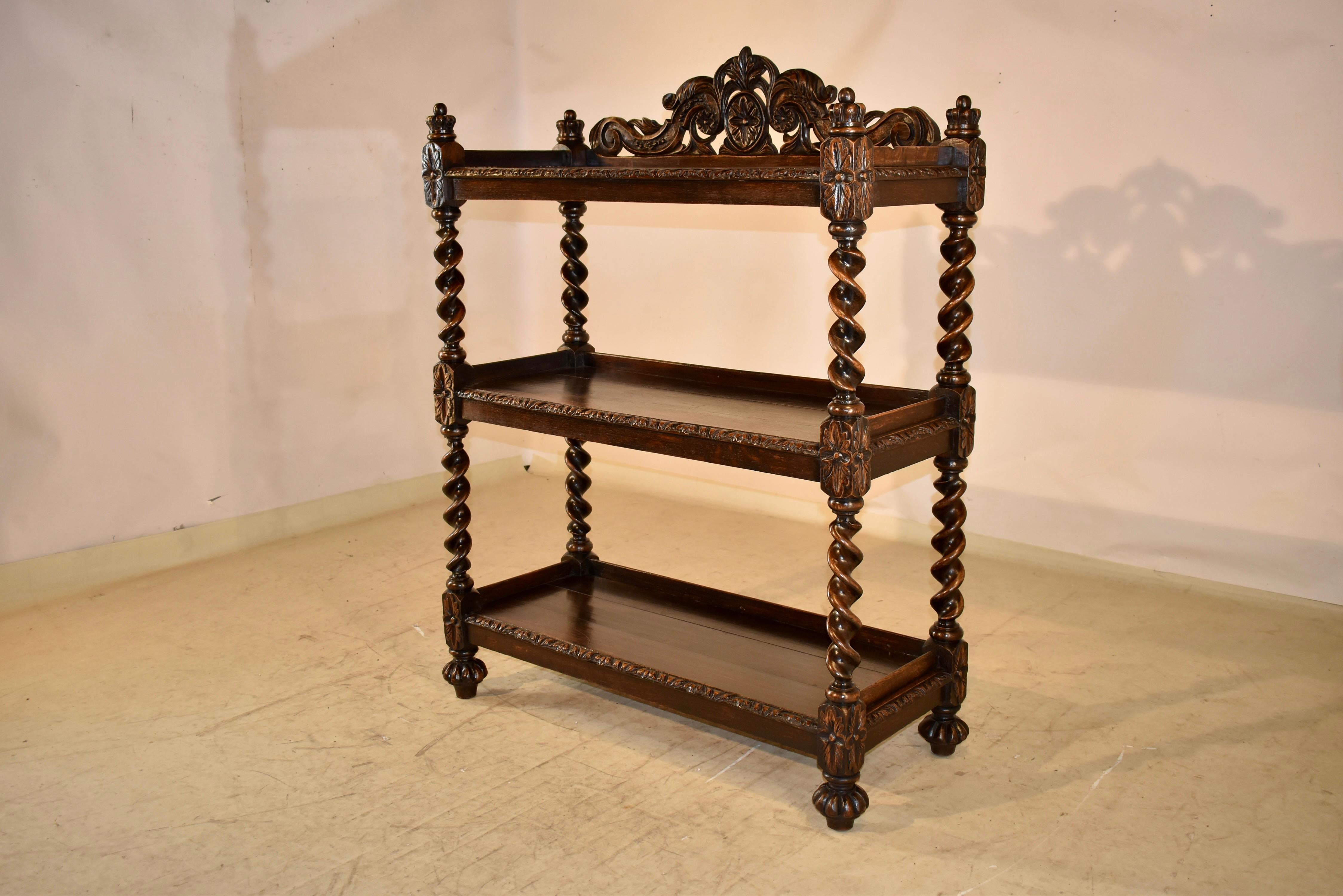 19th Century Carved Oak Dessert Buffet From France For Sale 1