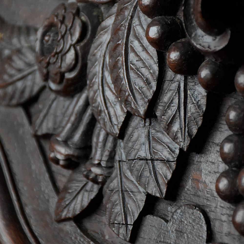 British 19th Century Carved Oak English Regency Plaque