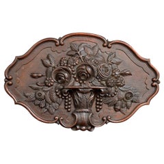 19th Century Carved Oak English Regency Plaque