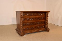 19th Century Carved Oak French Commode