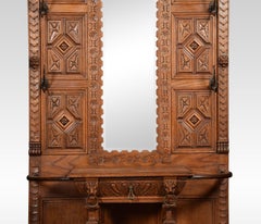 19th Century Carved Oak Hall Stand