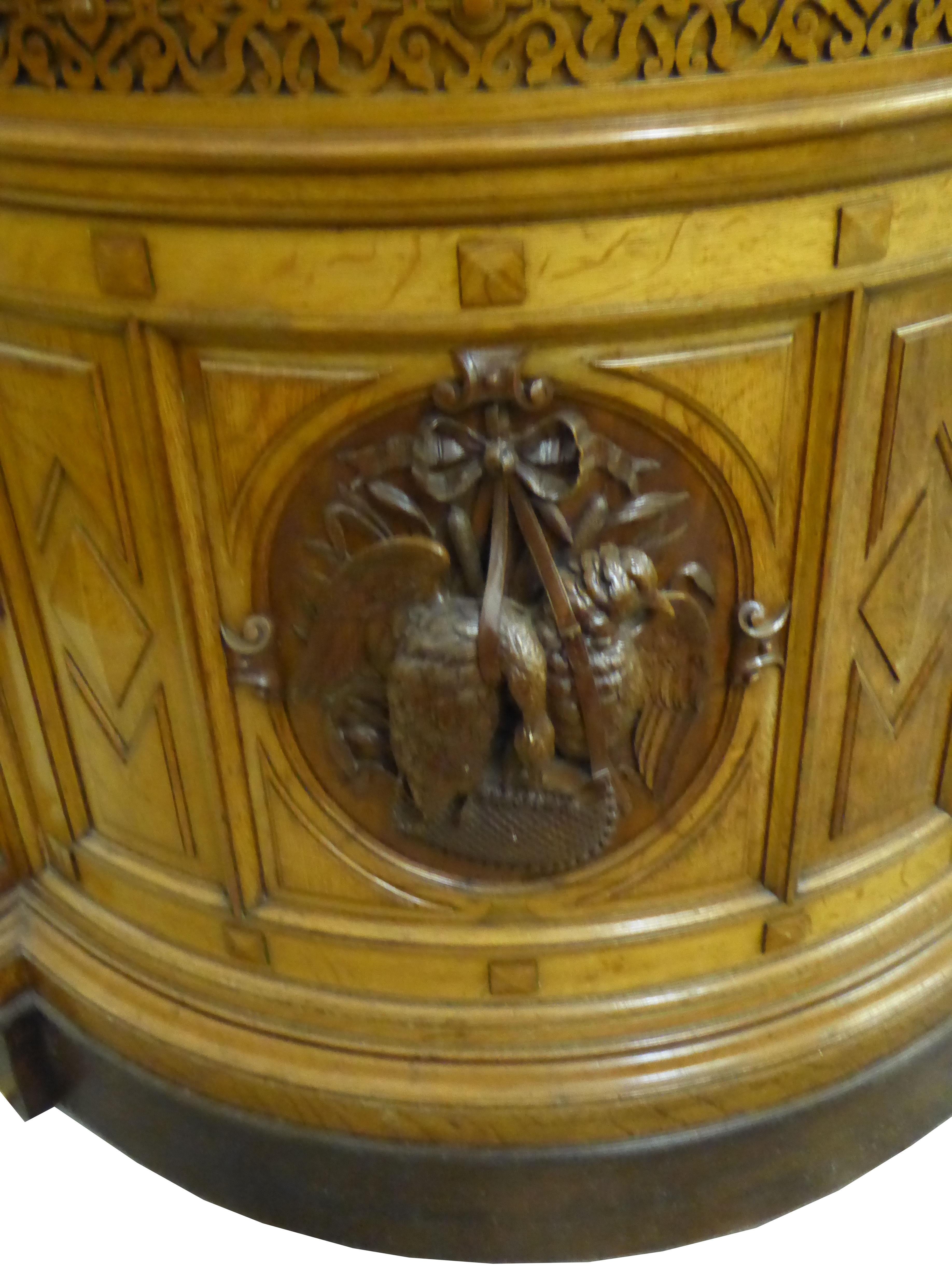 19th Century Carved Oak Huntsman's Bar 5