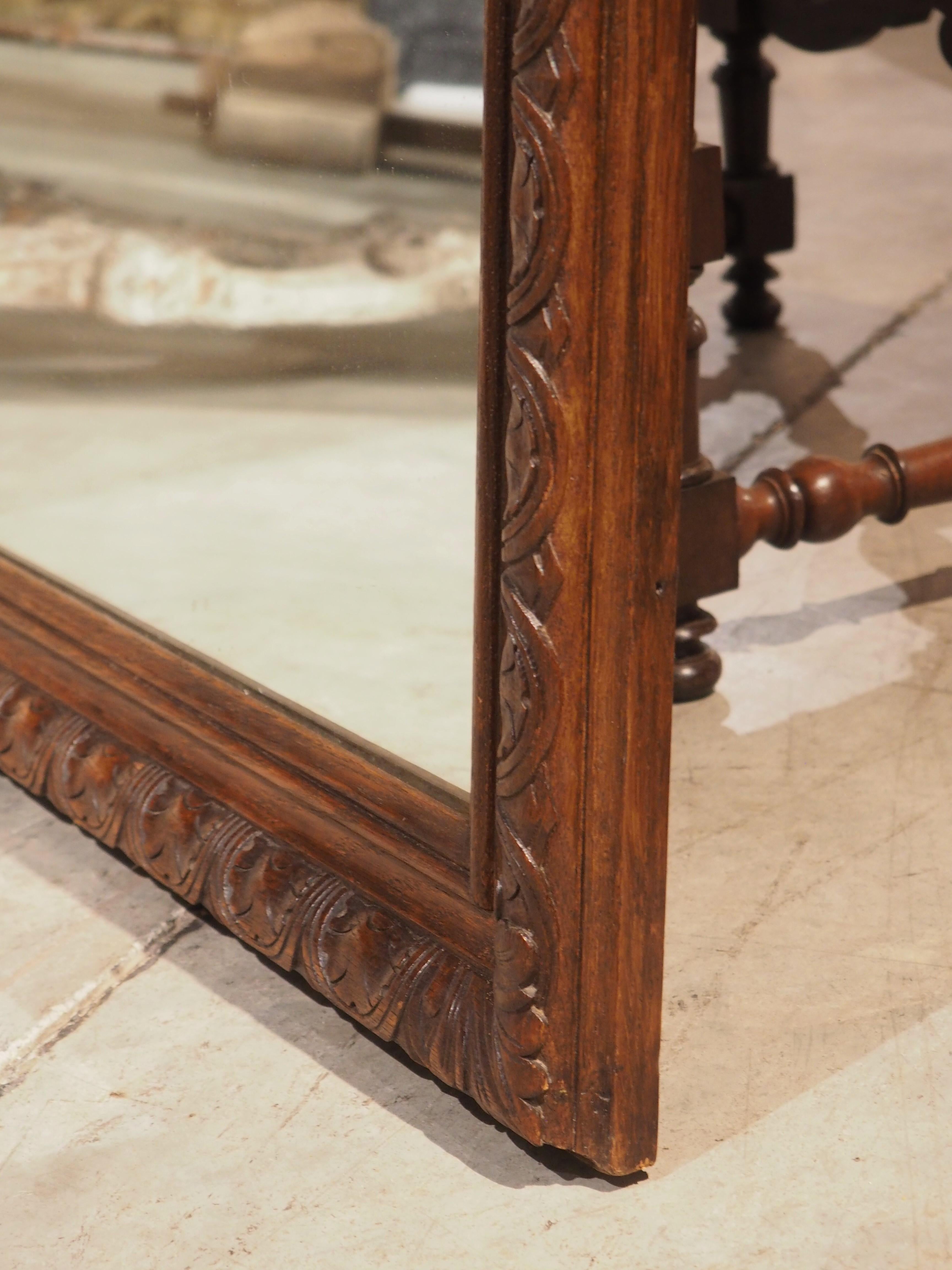 19th Century Carved Oak Louis Philippe Style Mirror from France 6
