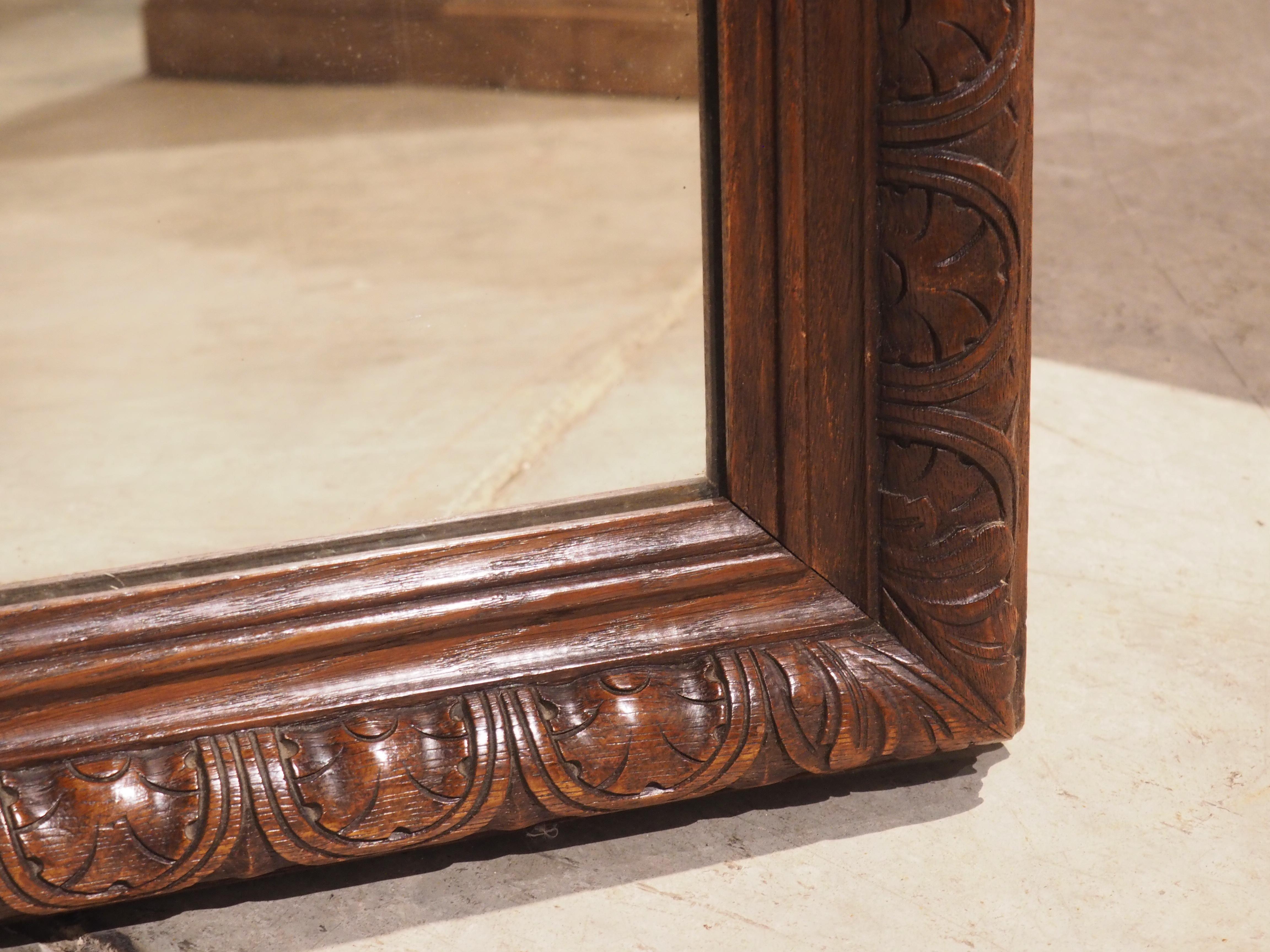19th Century Carved Oak Louis Philippe Style Mirror from France 7
