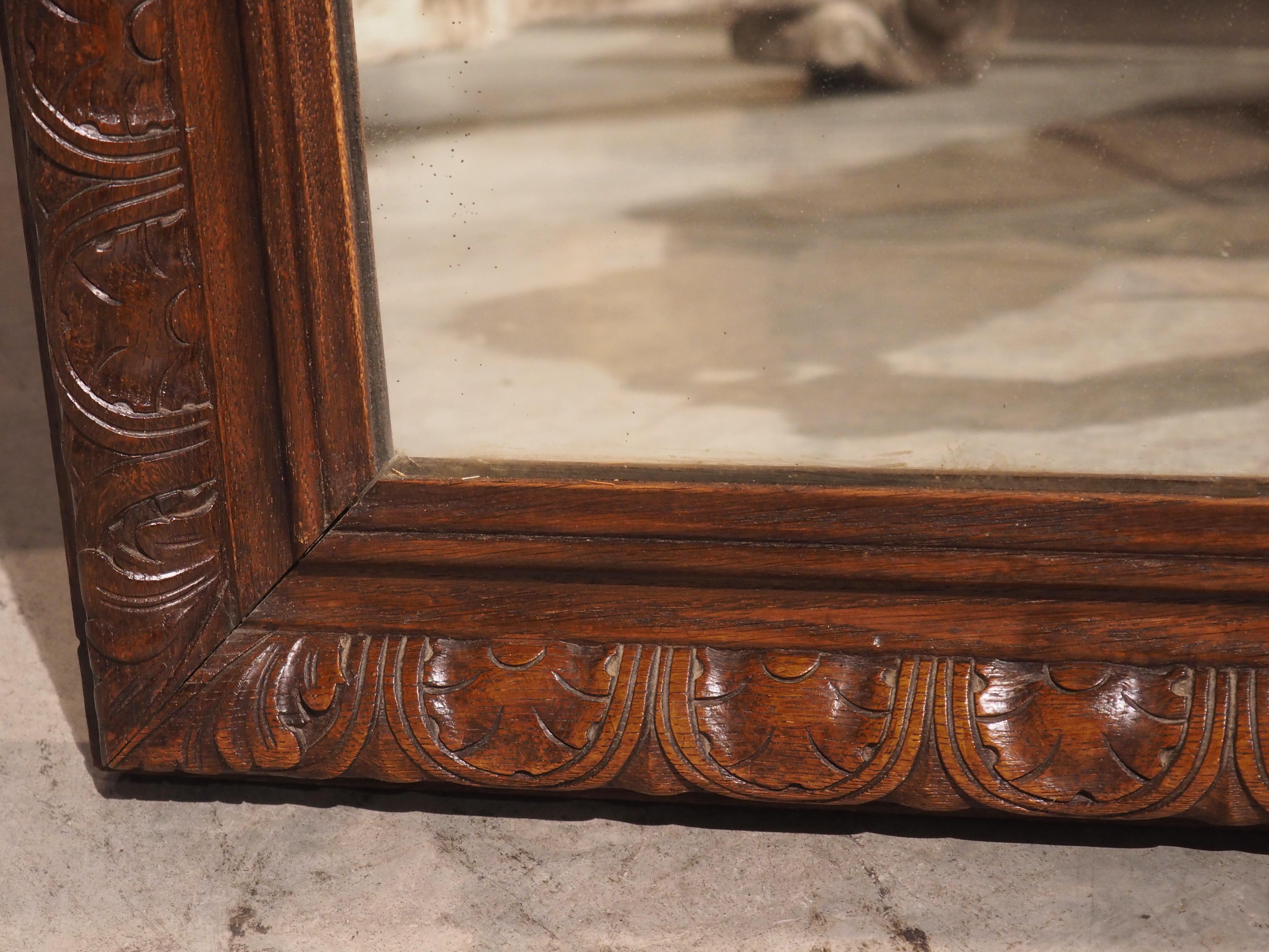 19th Century Carved Oak Louis Philippe Style Mirror from France 8