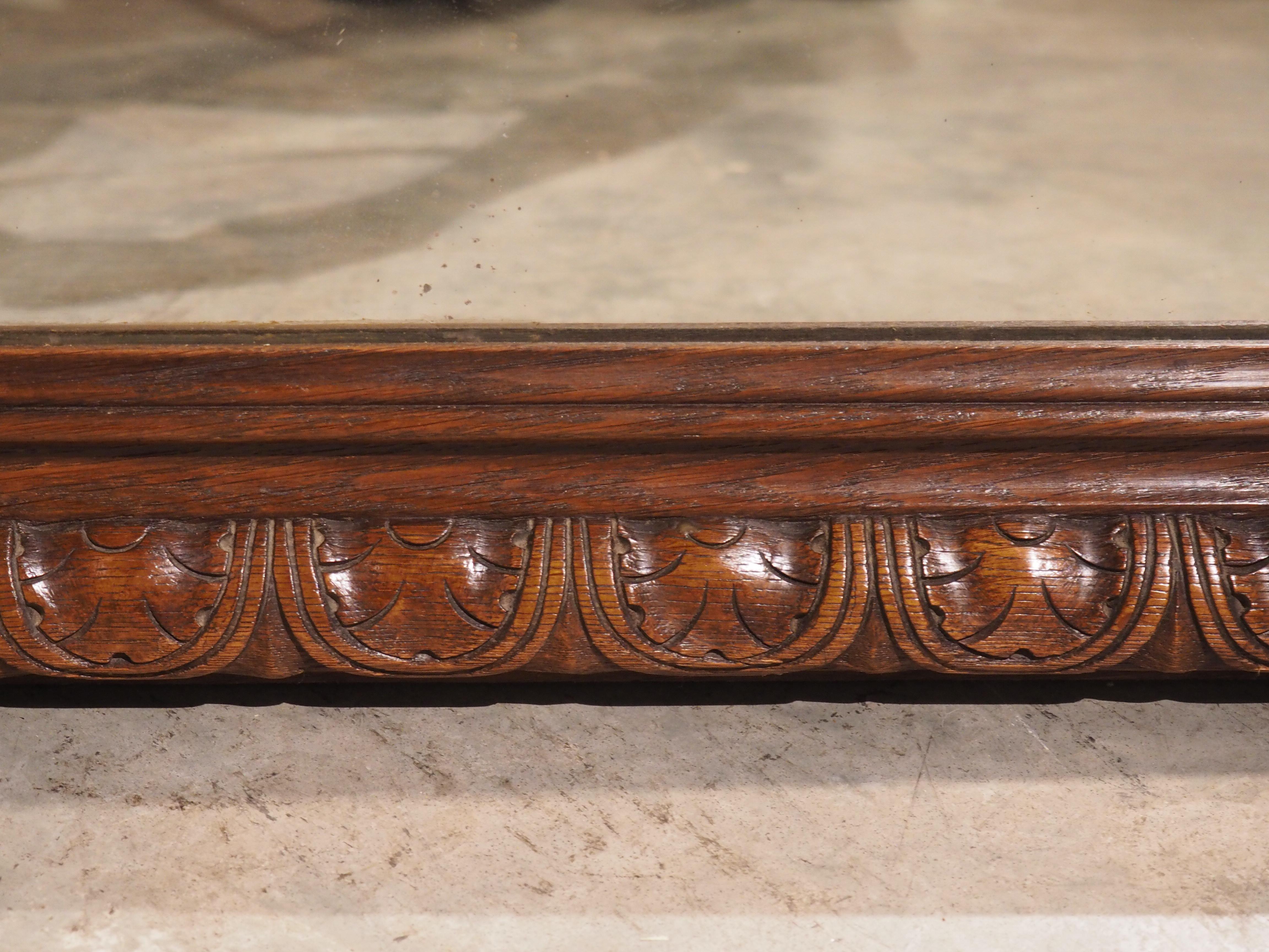 19th Century Carved Oak Louis Philippe Style Mirror from France 9