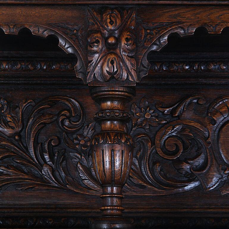 19th Century Carved Oak Renaissance Revival Buffet 2