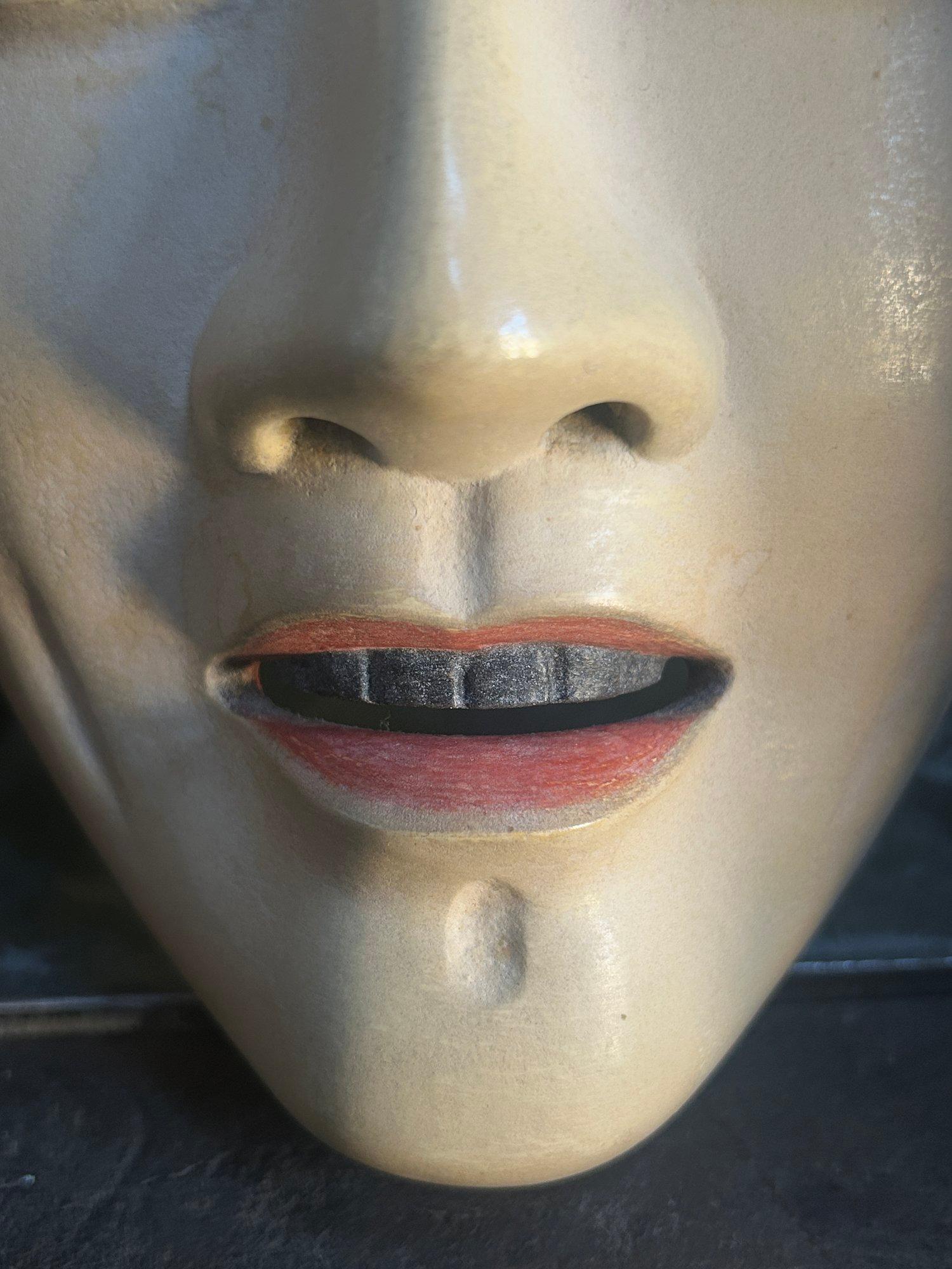 Masque de théâtre japonais Zō-onna Noh du 19e siècle de la période Meiji en vente 5