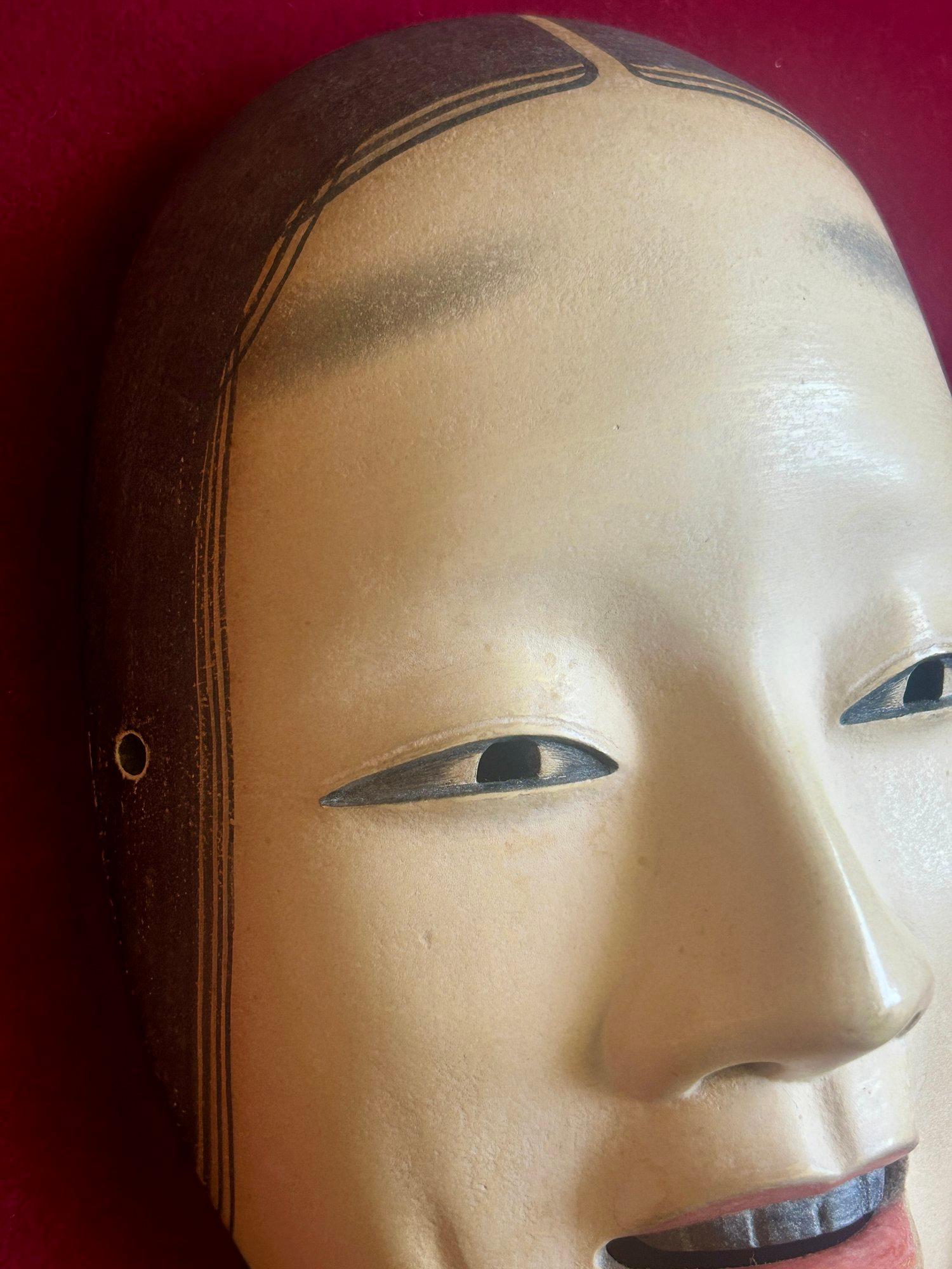 Masque de théâtre japonais Zō-onna Noh du 19e siècle de la période Meiji en vente 8