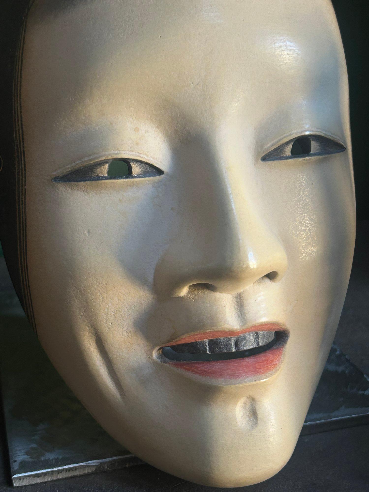 Japonais Masque de théâtre japonais Zō-onna Noh du 19e siècle de la période Meiji en vente