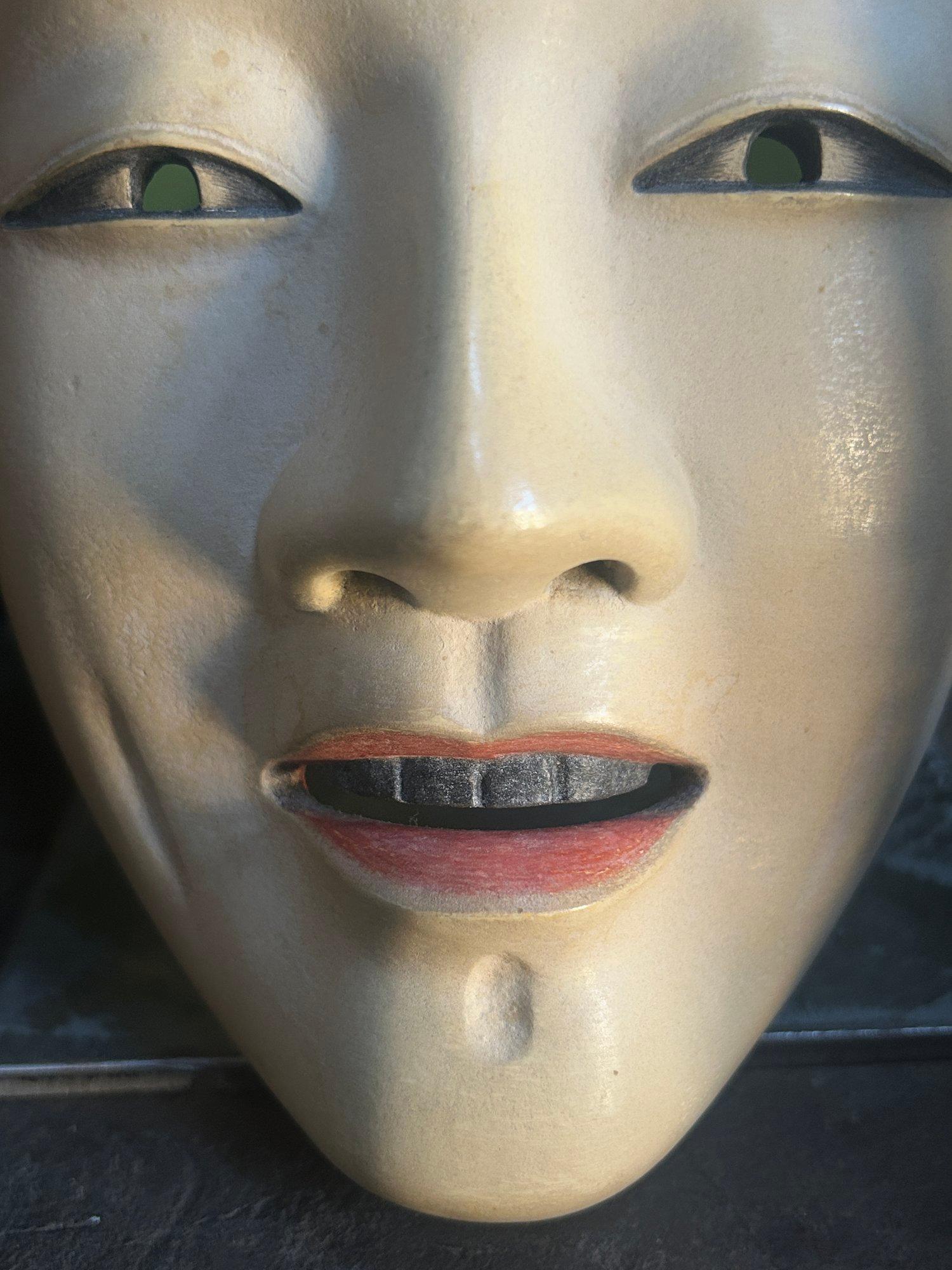 Masque de théâtre japonais Zō-onna Noh du 19e siècle de la période Meiji Bon état - En vente à London, GB