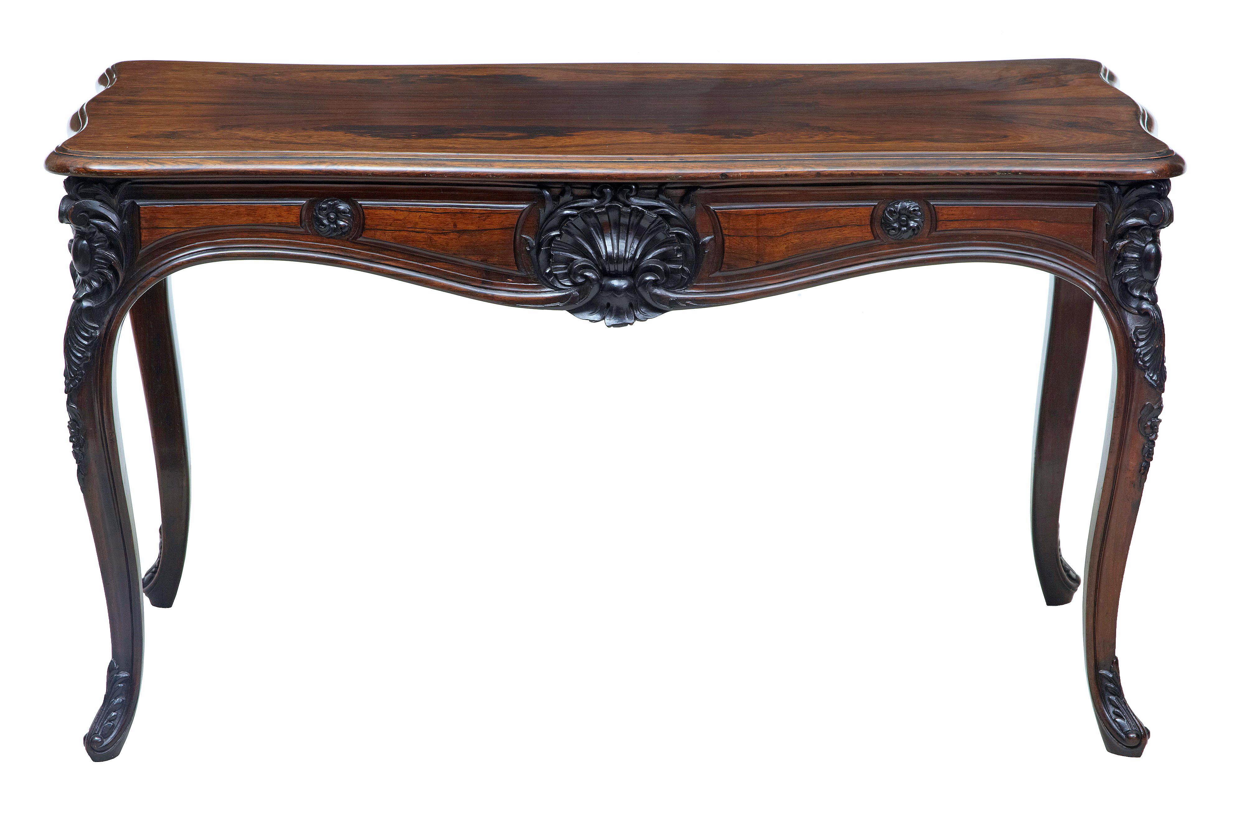 English 19th Century Carved Palisander Occasional Table