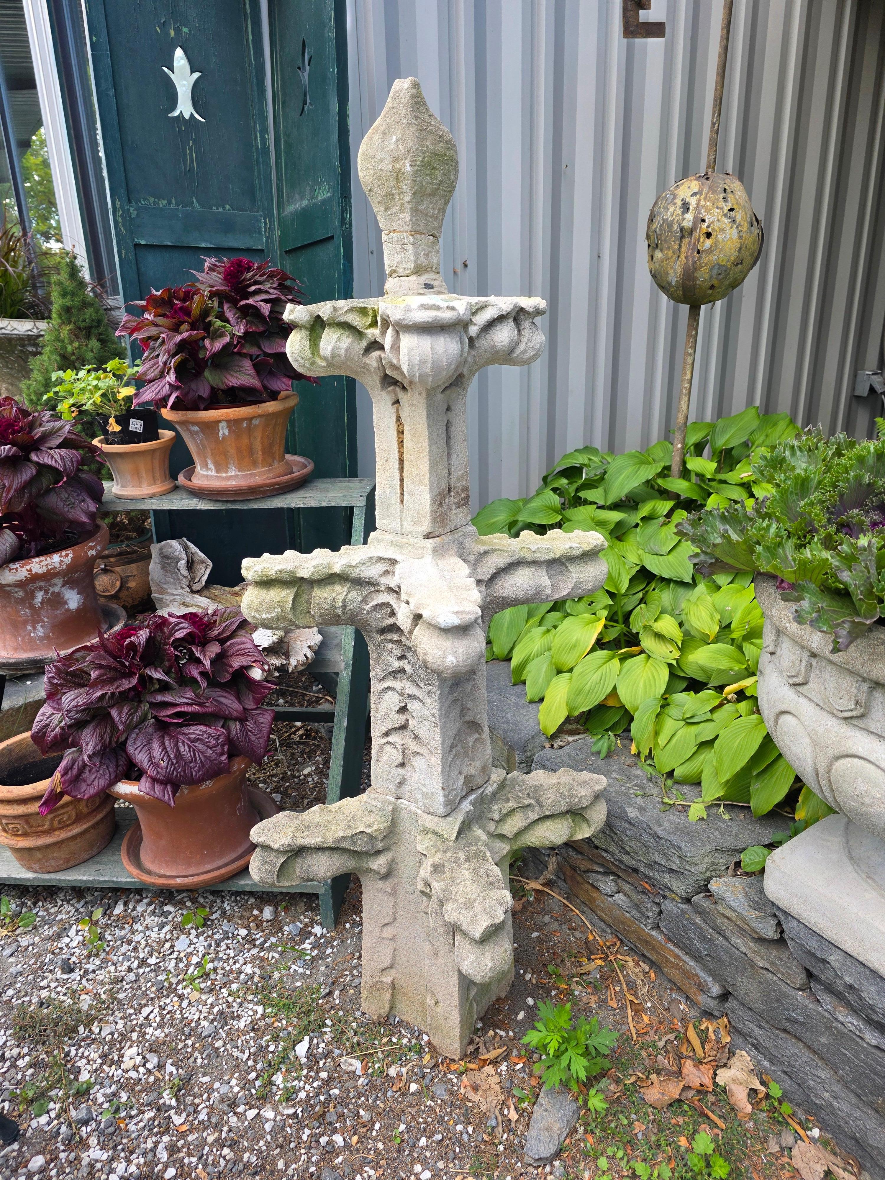 American 19th Century Carved Stone Gothic Spire For Sale