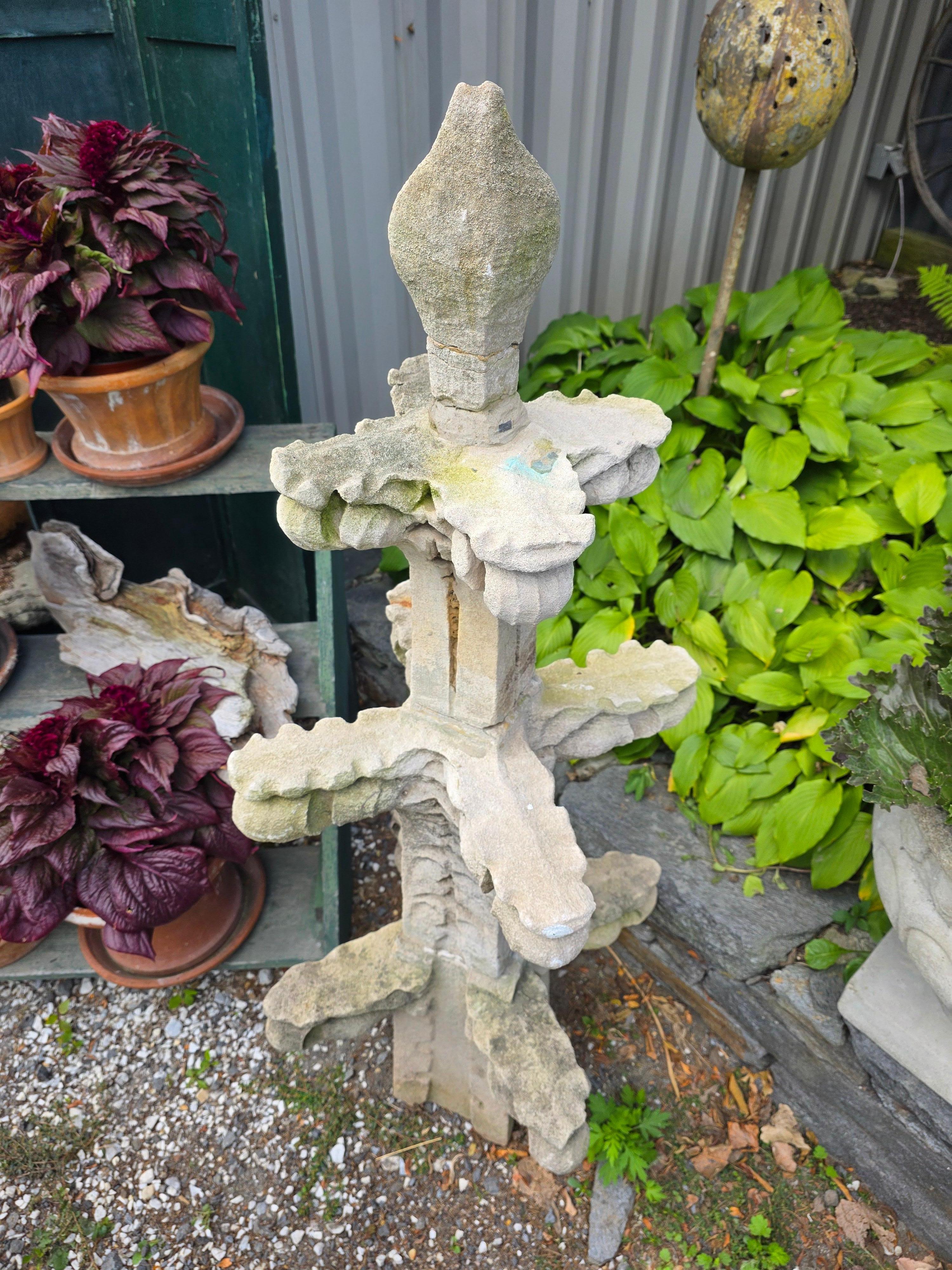 19th Century Carved Stone Gothic Spire In Good Condition For Sale In Hudson, NY