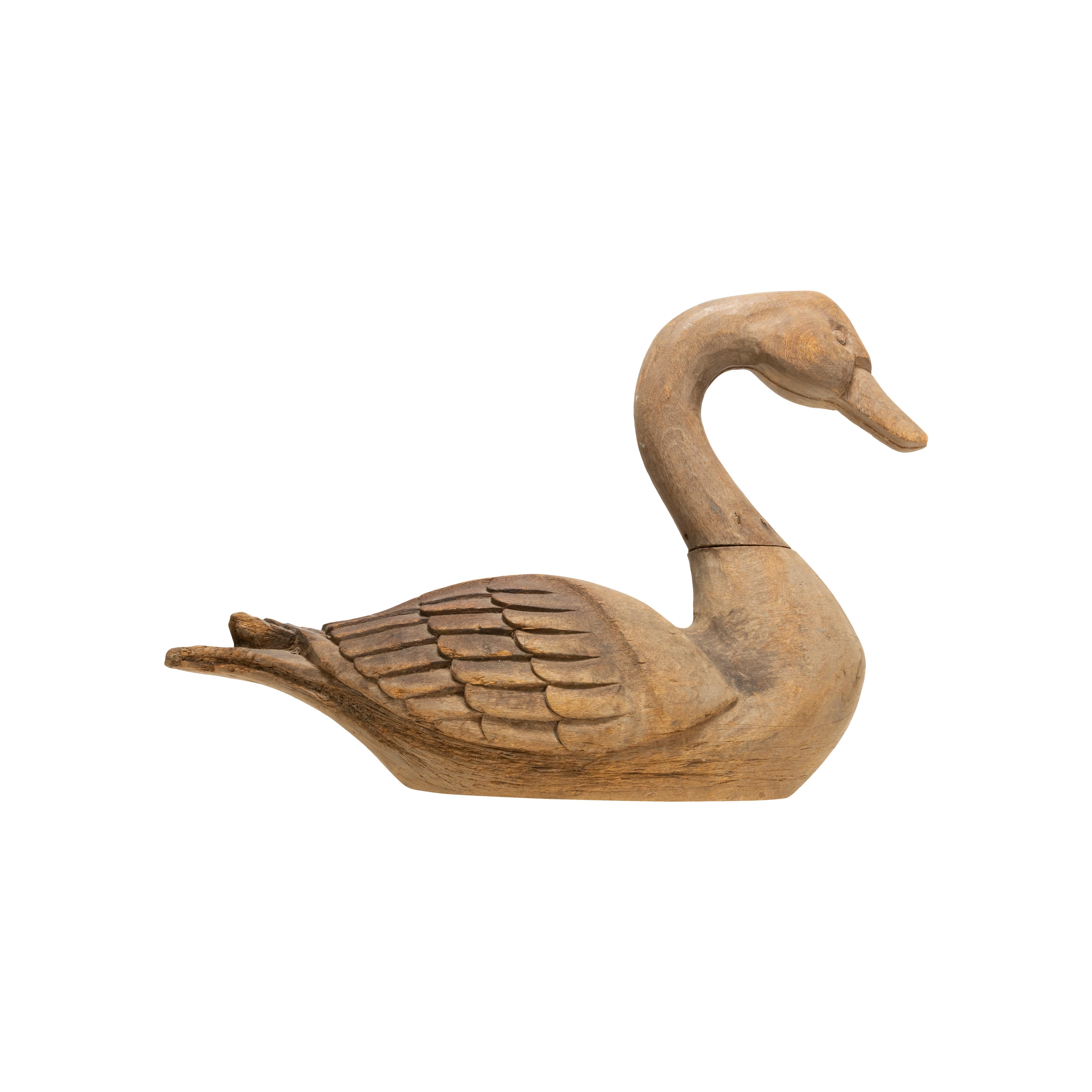 swan wood carving