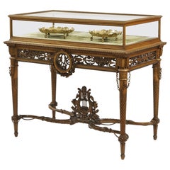 19th Century Carved Table Vitrine in the Louis XVI Manner by Beurdeley