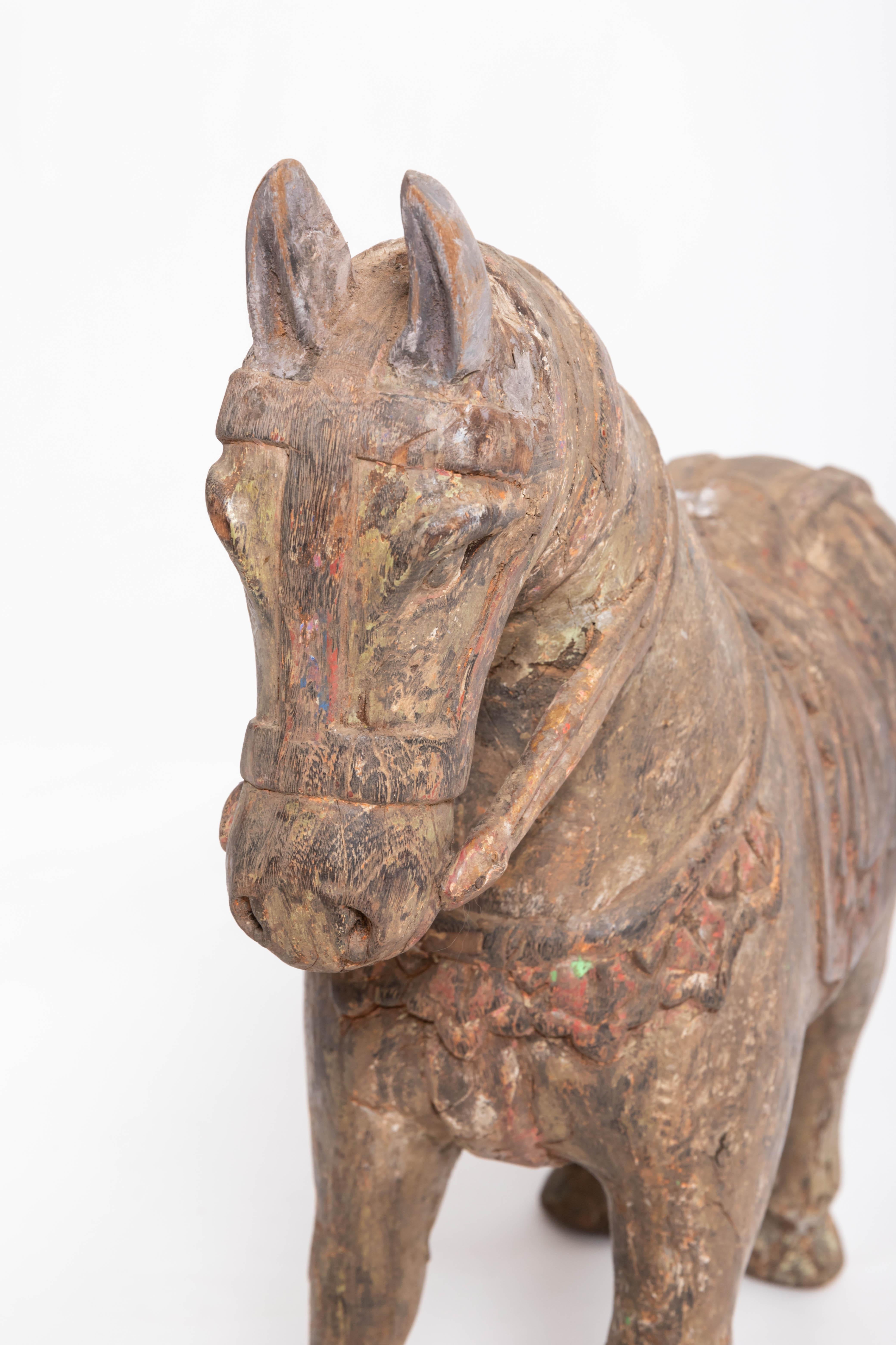 19th Century Carved Teak Horse For Sale 4