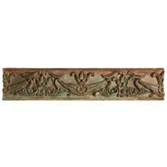 19th Century Carved Teak Wood Architectural Panel