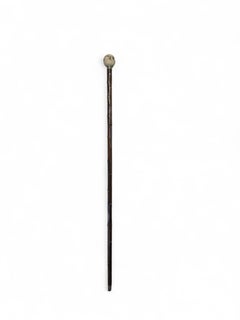 19th Century Carved Walking Cane with Animal Motif Handle