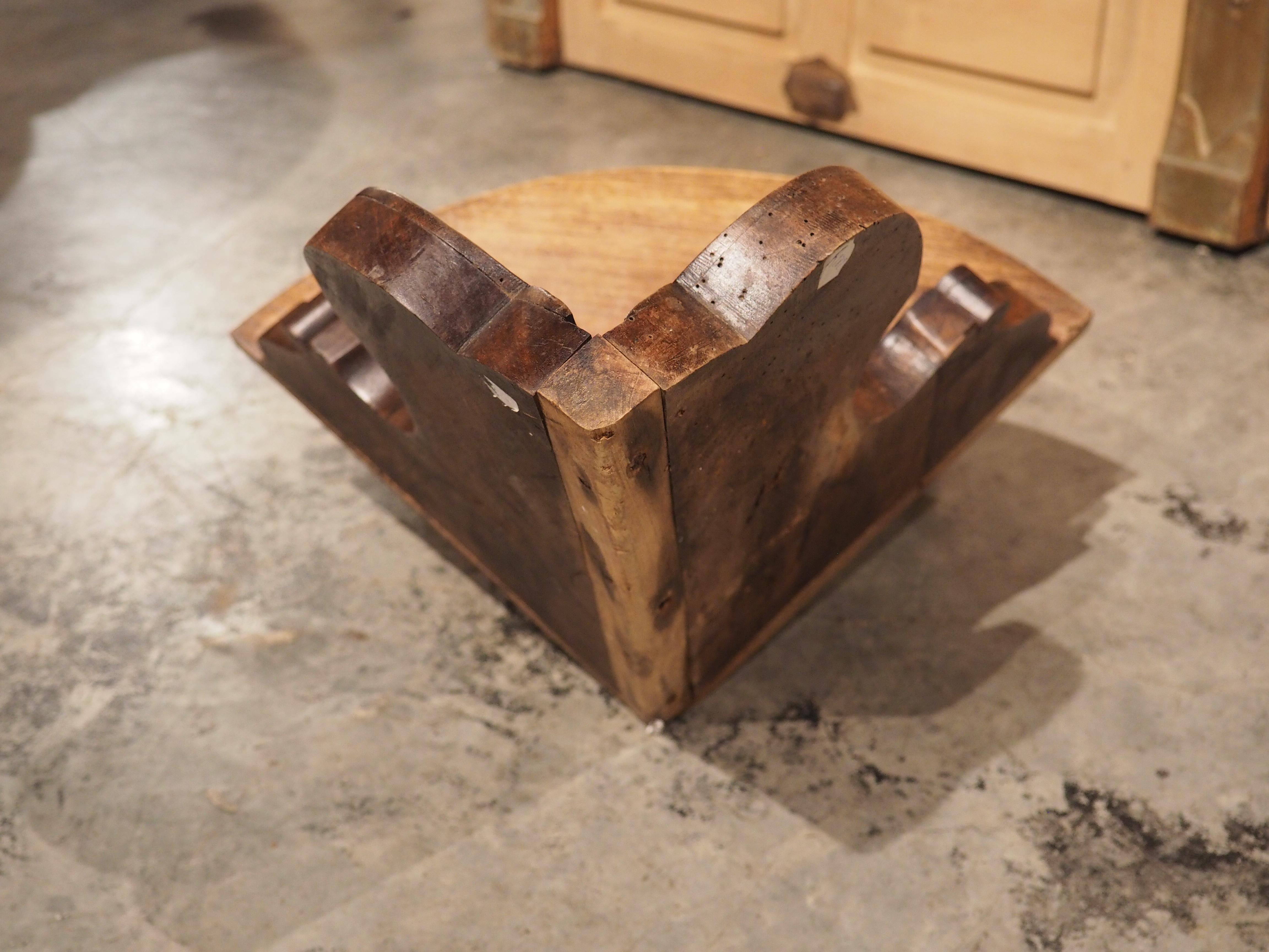 Hand-Carved 19th Century Carved Walnut Corner Shelf from France For Sale