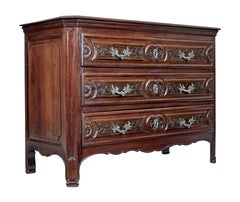 19th century carved walnut French provincial commode