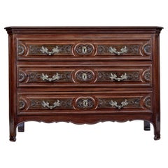 19th century carved walnut French provincial commode