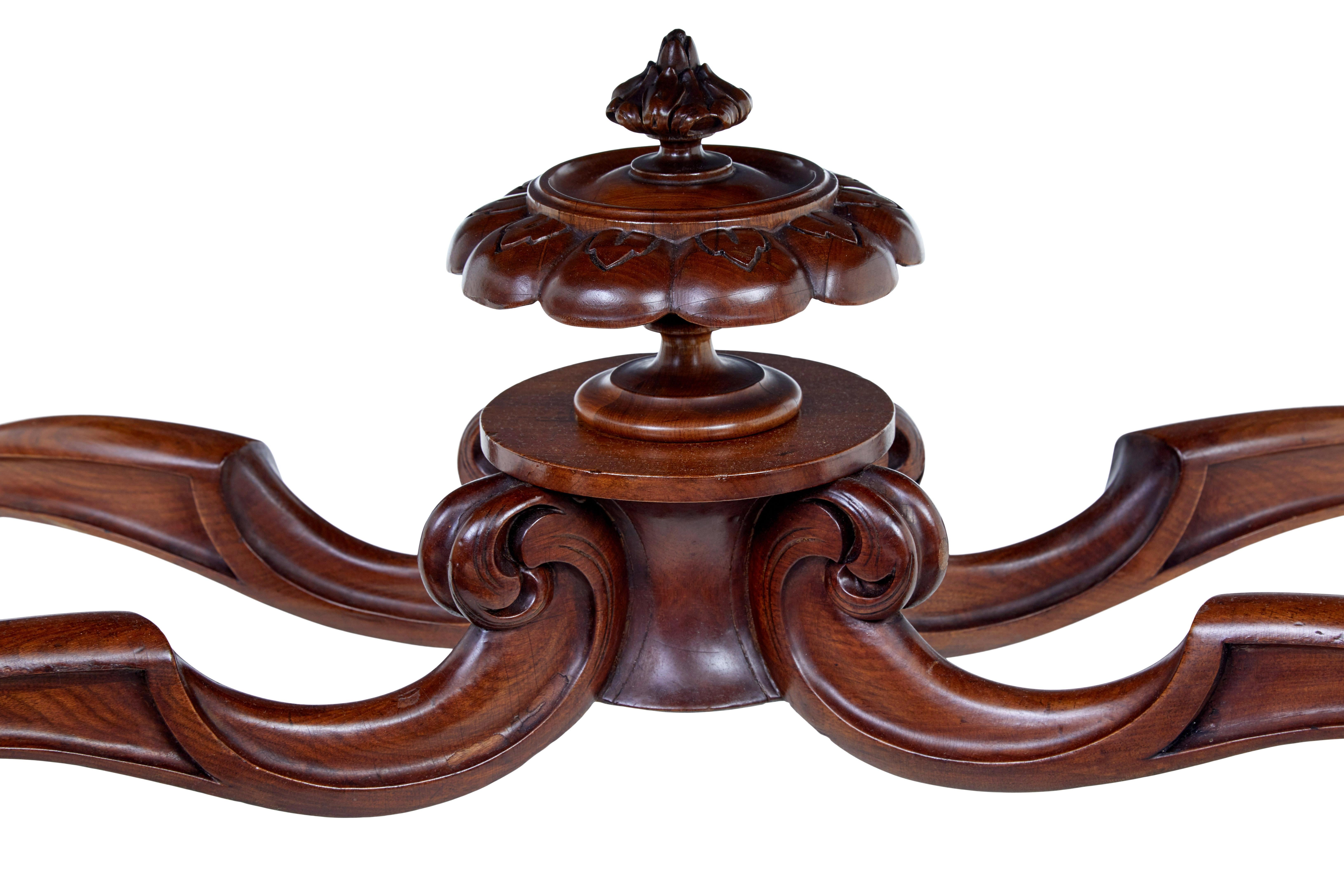 Walnut 19th century carved walnut occasional table For Sale