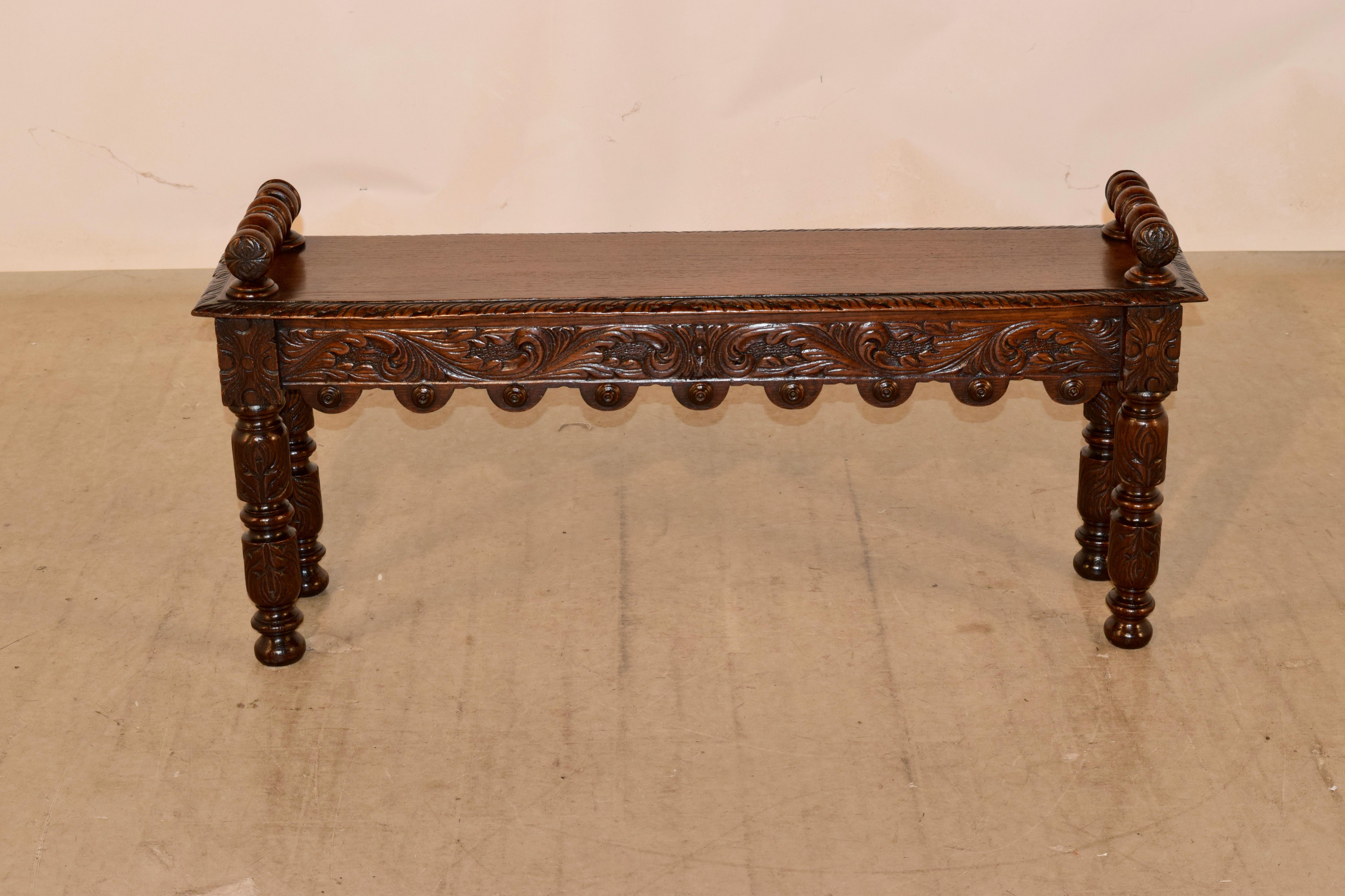 Victorian 19th Century Carved Window Seat