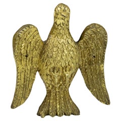 19th Century Carved wood and Gilt Saint Esprit or Holy Spirit Dove