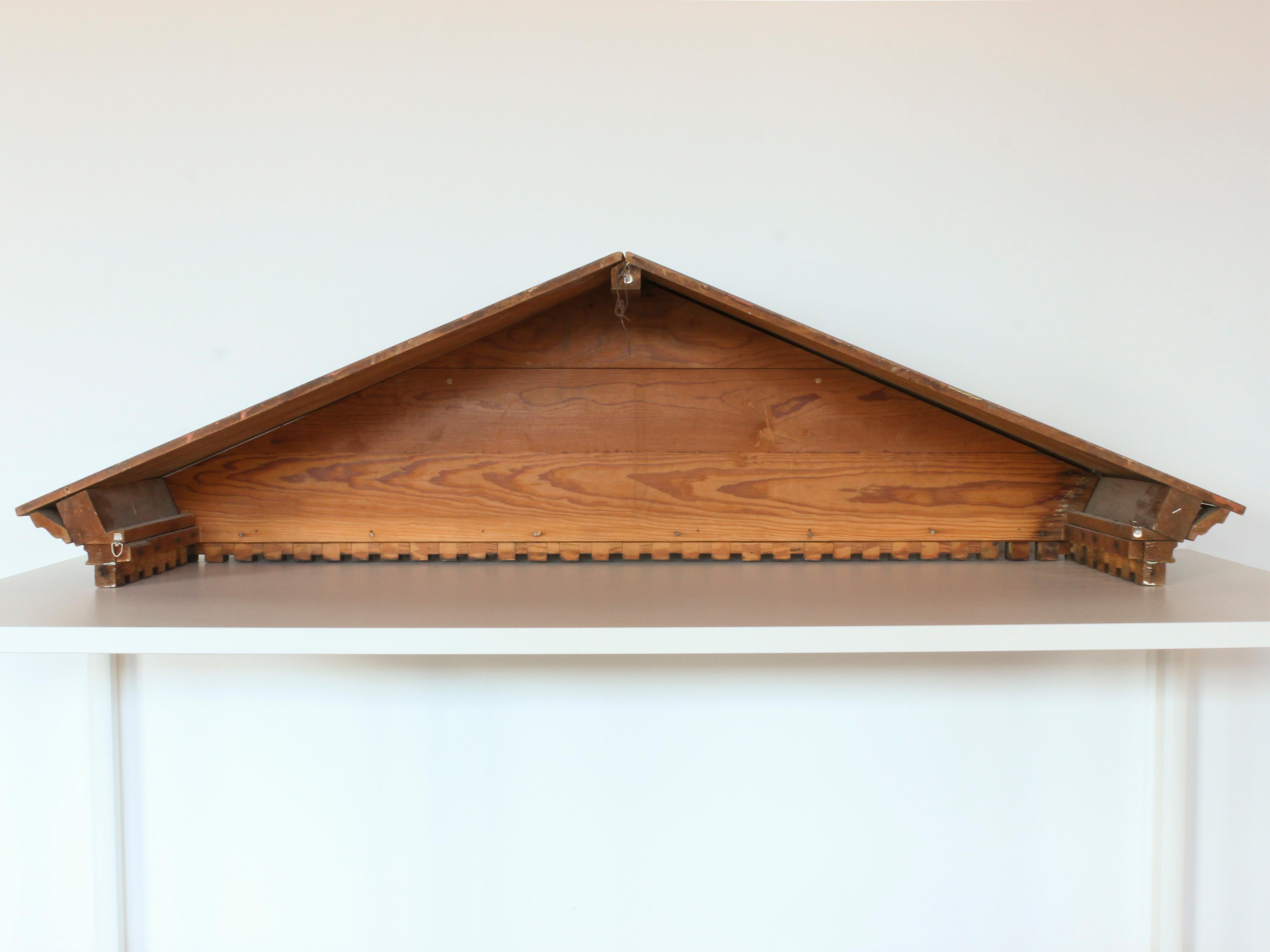 19th Century Carved Wood Architectural Pediment 7