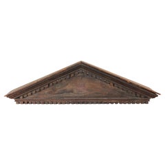 19th Century Carved Wood Architectural Pediment