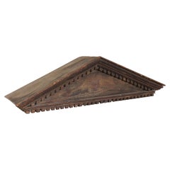 19th Century Carved Wood Architectural Pediment