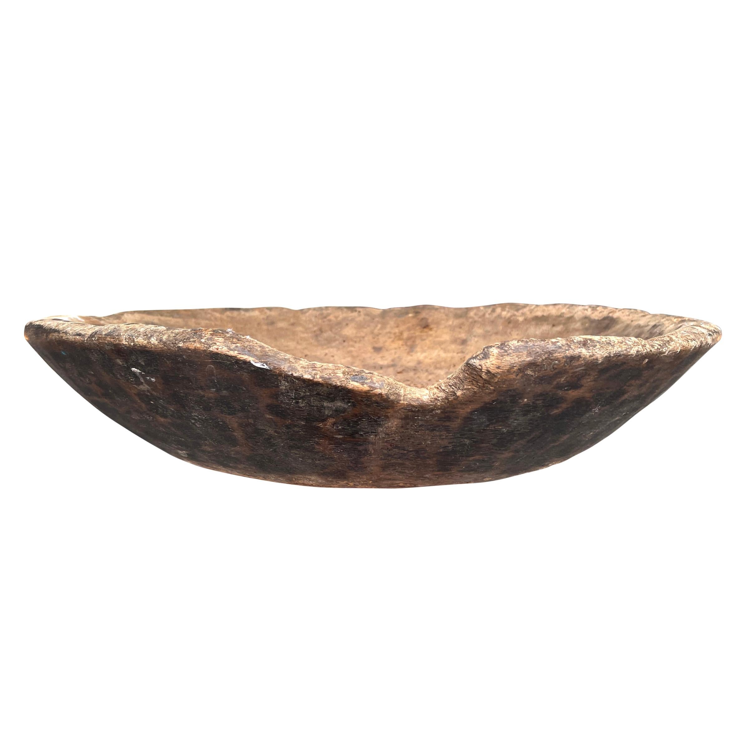 Rustic 19th Century Carved Wood Bowl