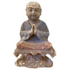 19th Century Carved Wood Buddha