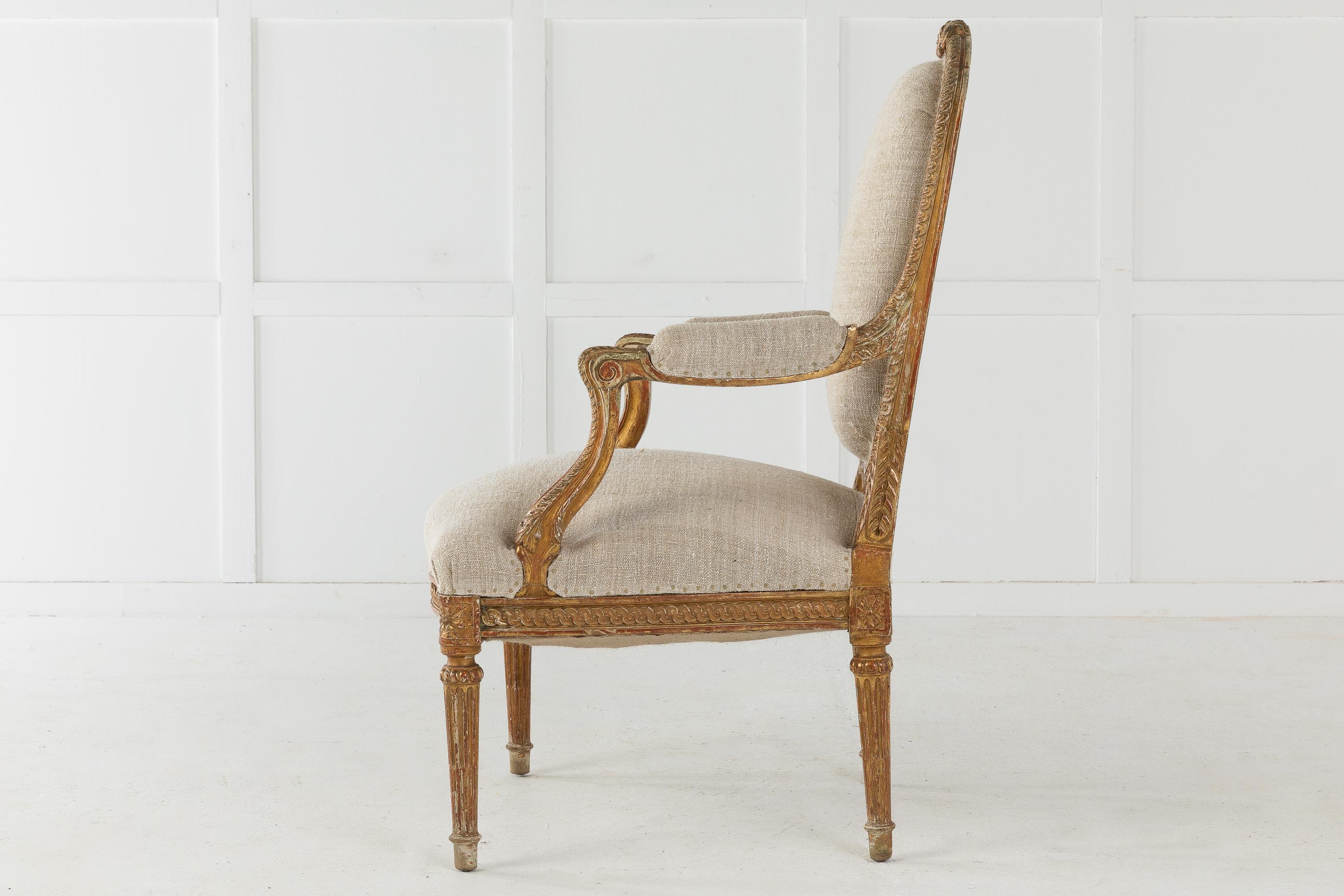 French 19th Century Carved Wood Chair