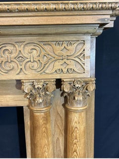 19th Century Carved Wood Fireplace