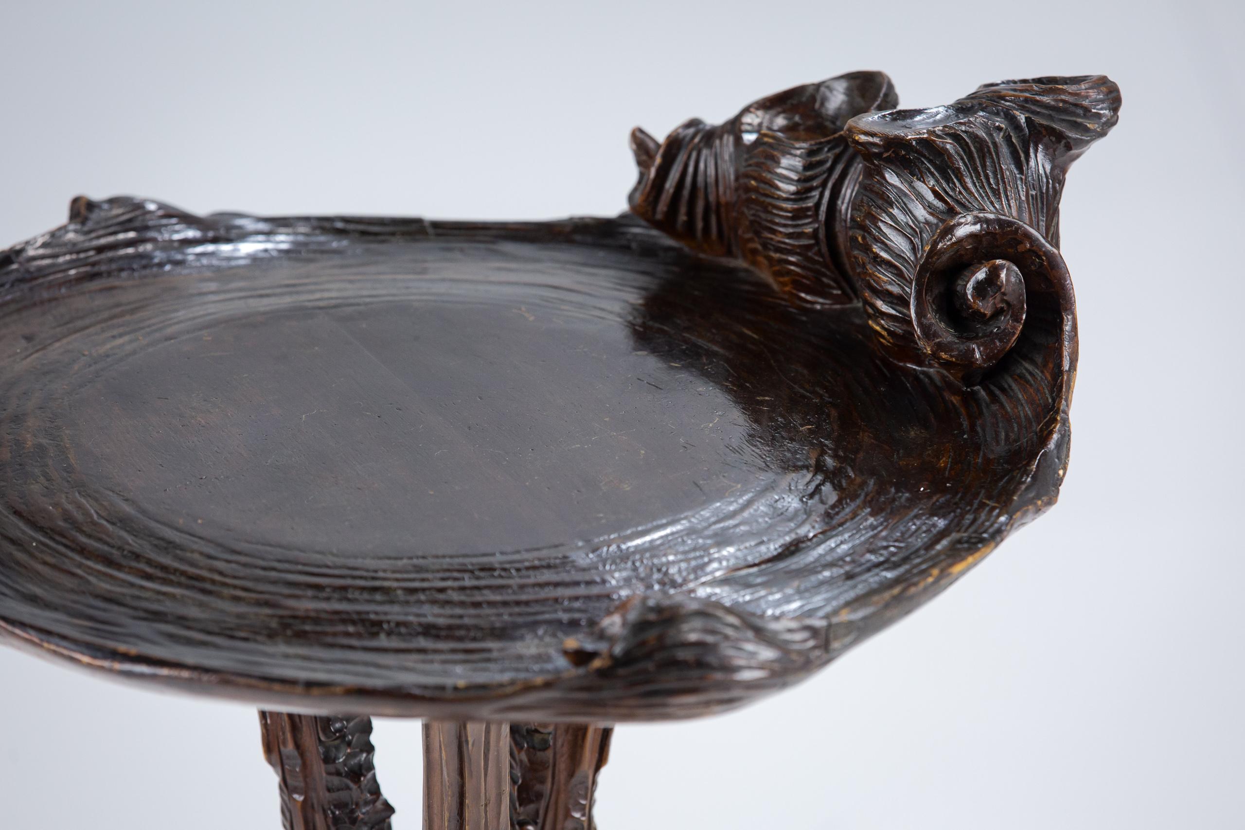 19th Century Carved Wood Grotto Table For Sale 9