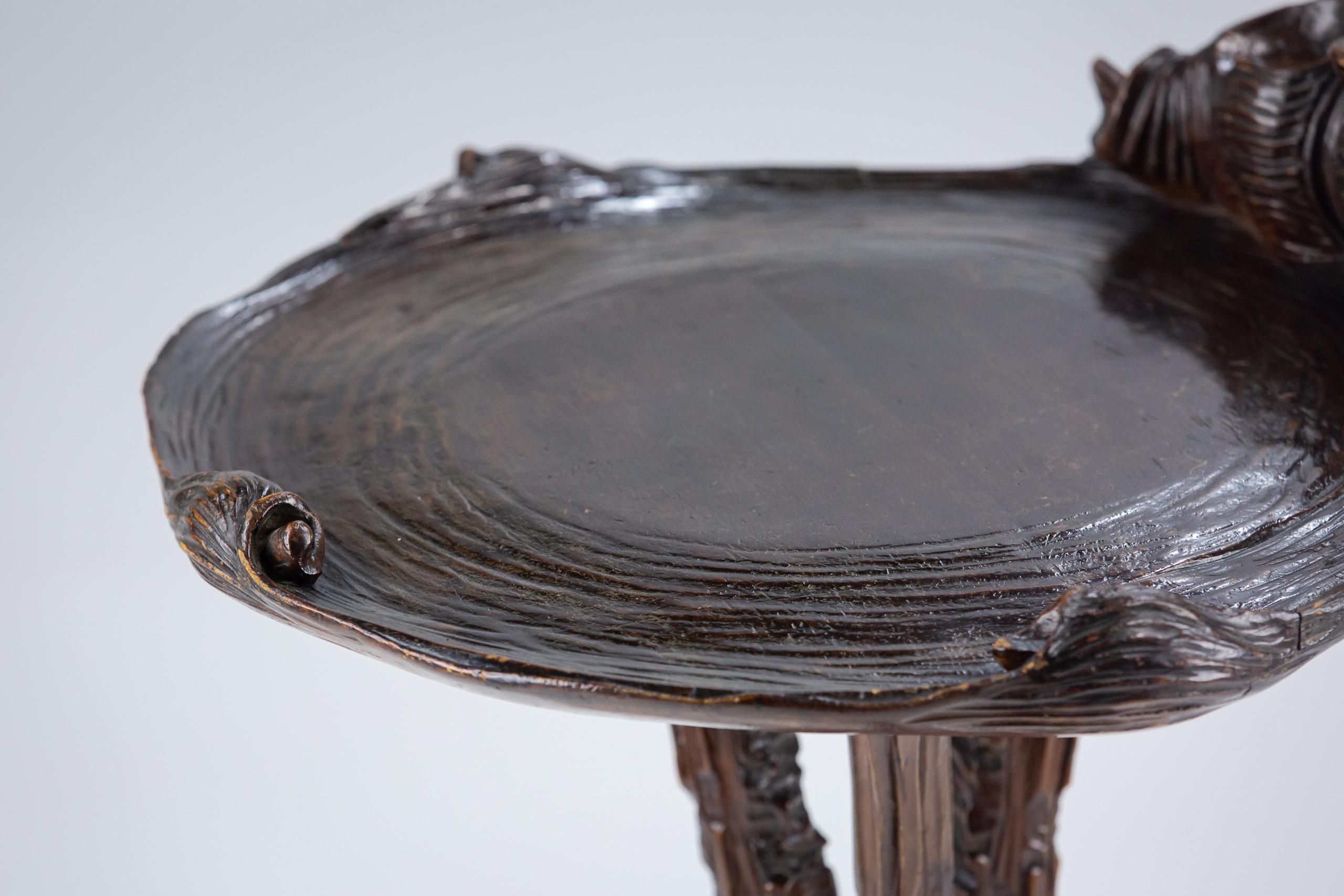 19th Century Carved Wood Grotto Table For Sale 10