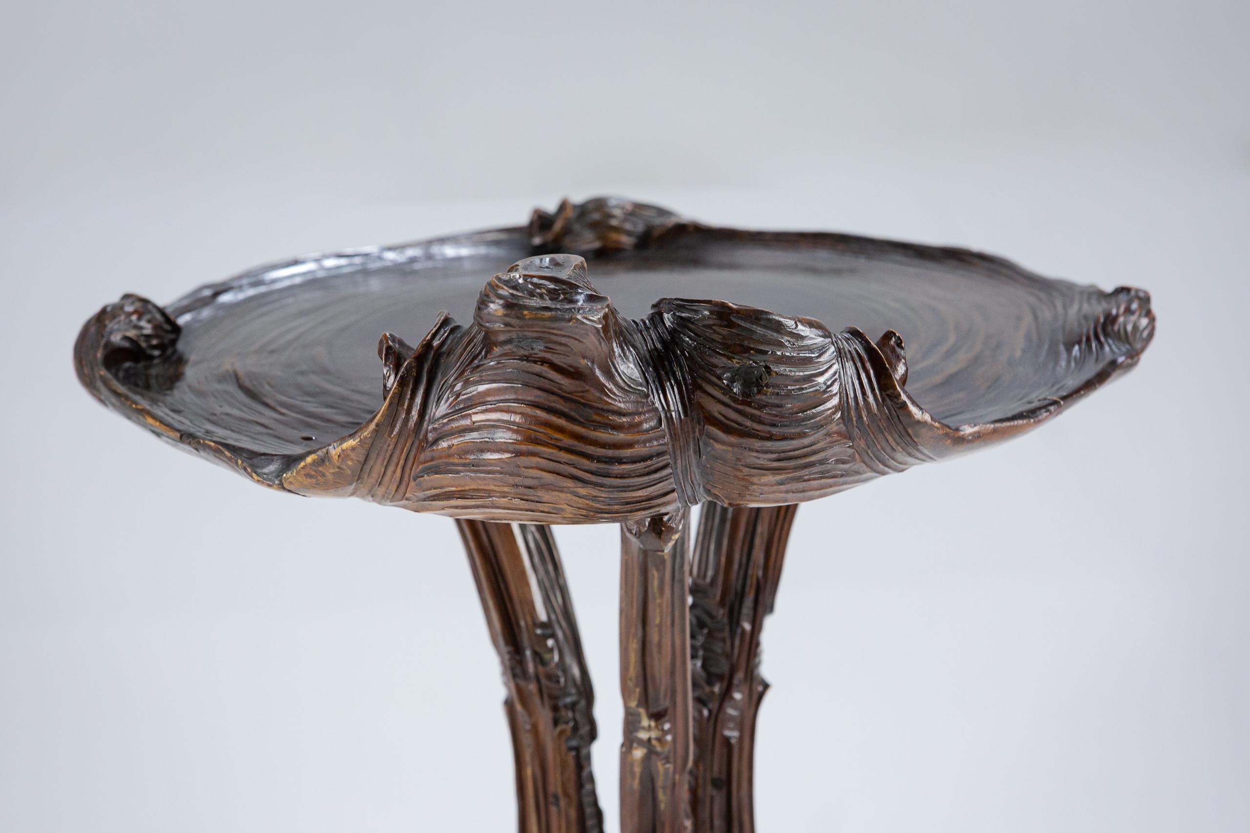 19th Century Carved Wood Grotto Table For Sale 12