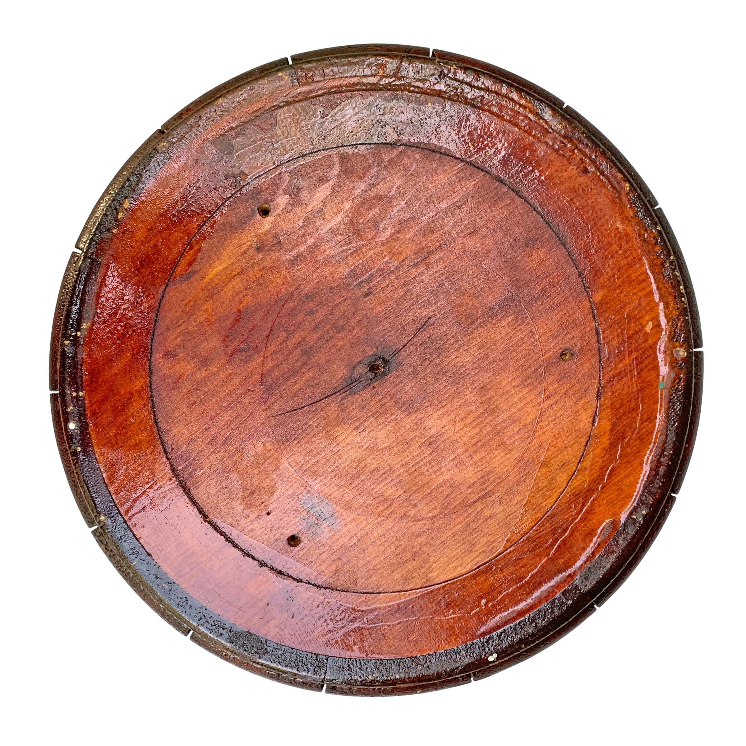 19th Century Carved Wood Lotus Bowl 2