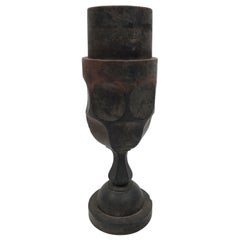 Antique 19th Century Carved Wood Mold for a Glass Goblet