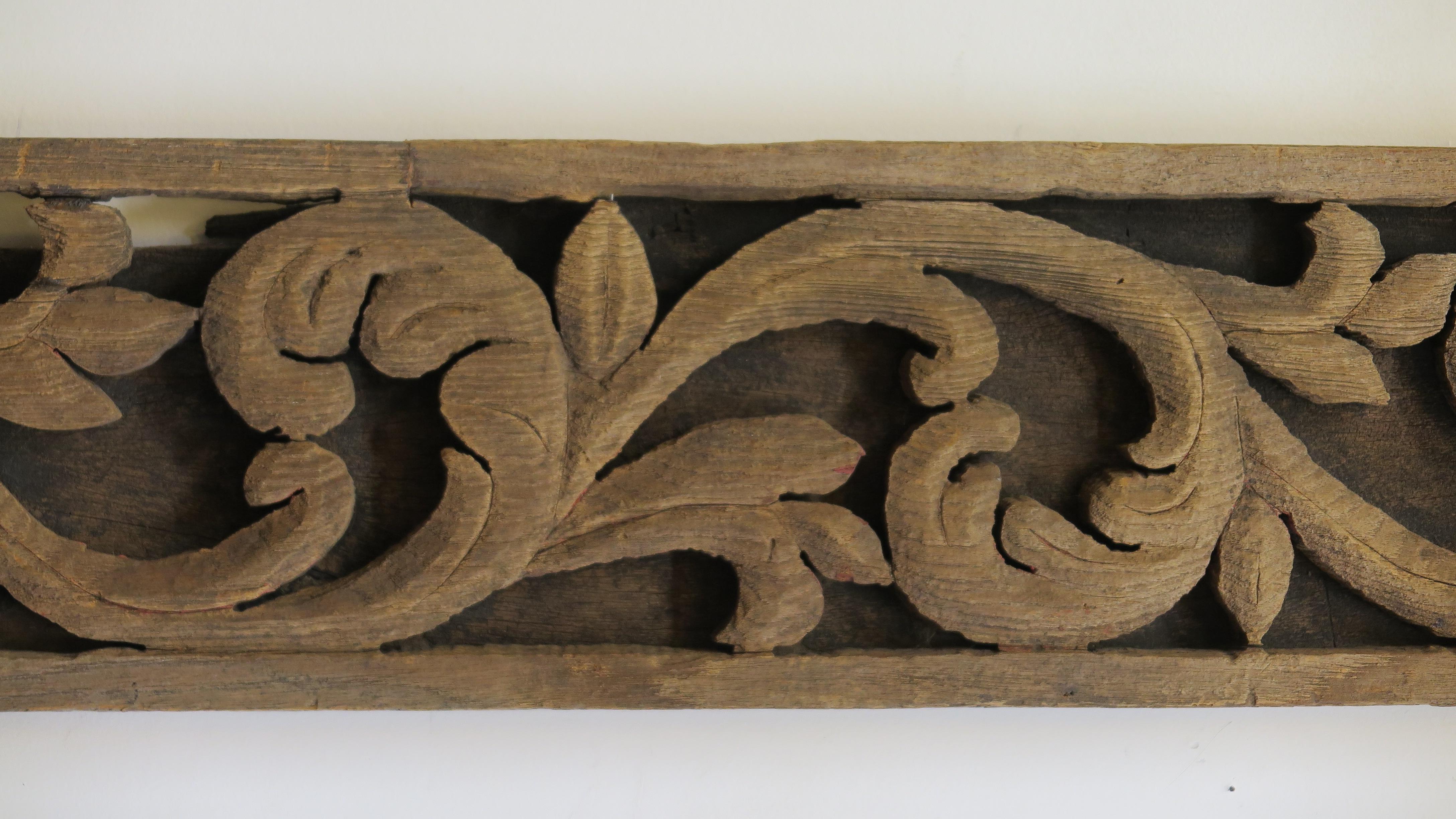 19th Century Carved Wood Panel In Distressed Condition For Sale In New York, NY