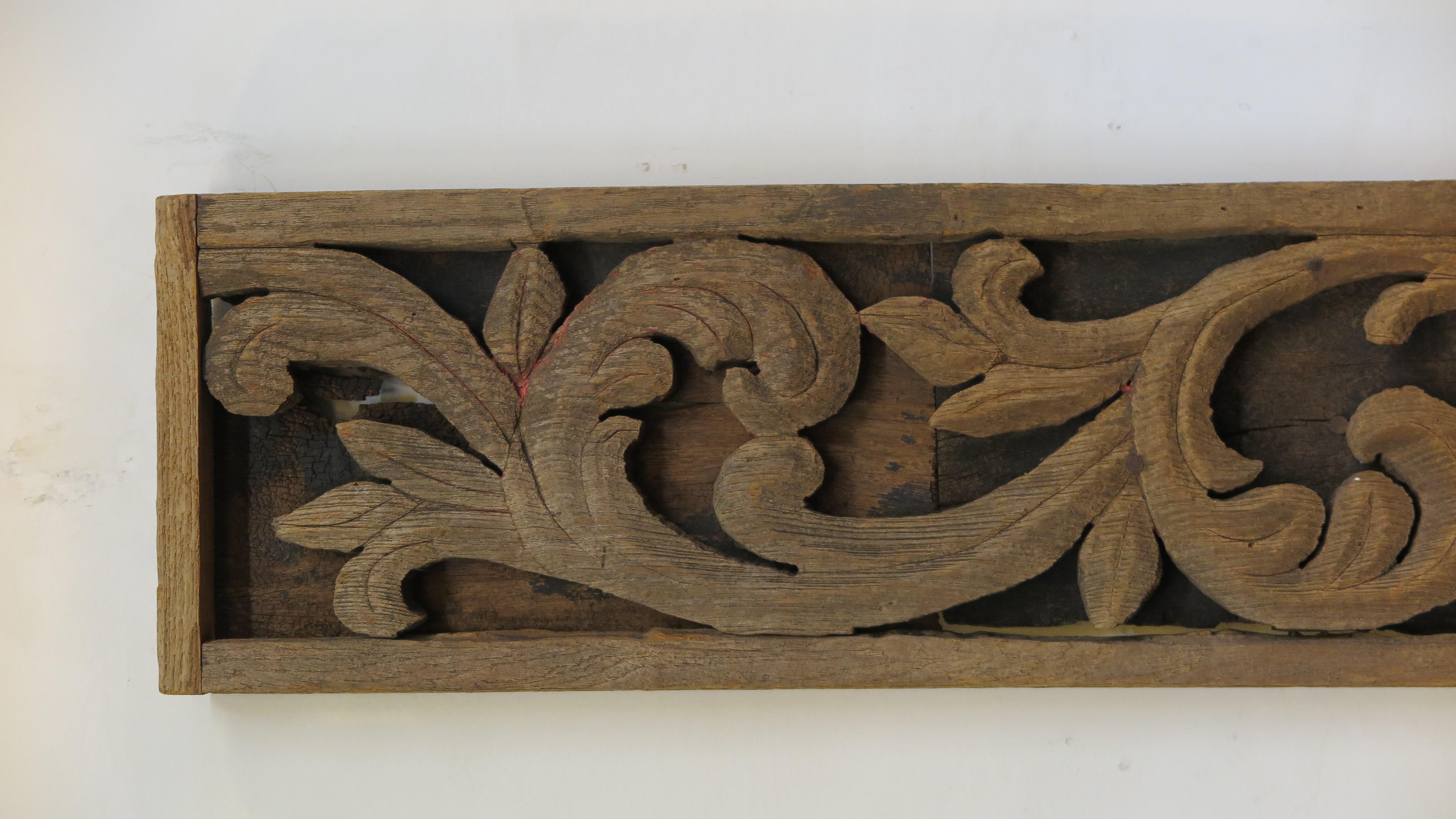 19th Century Carved Wood Panel For Sale 1