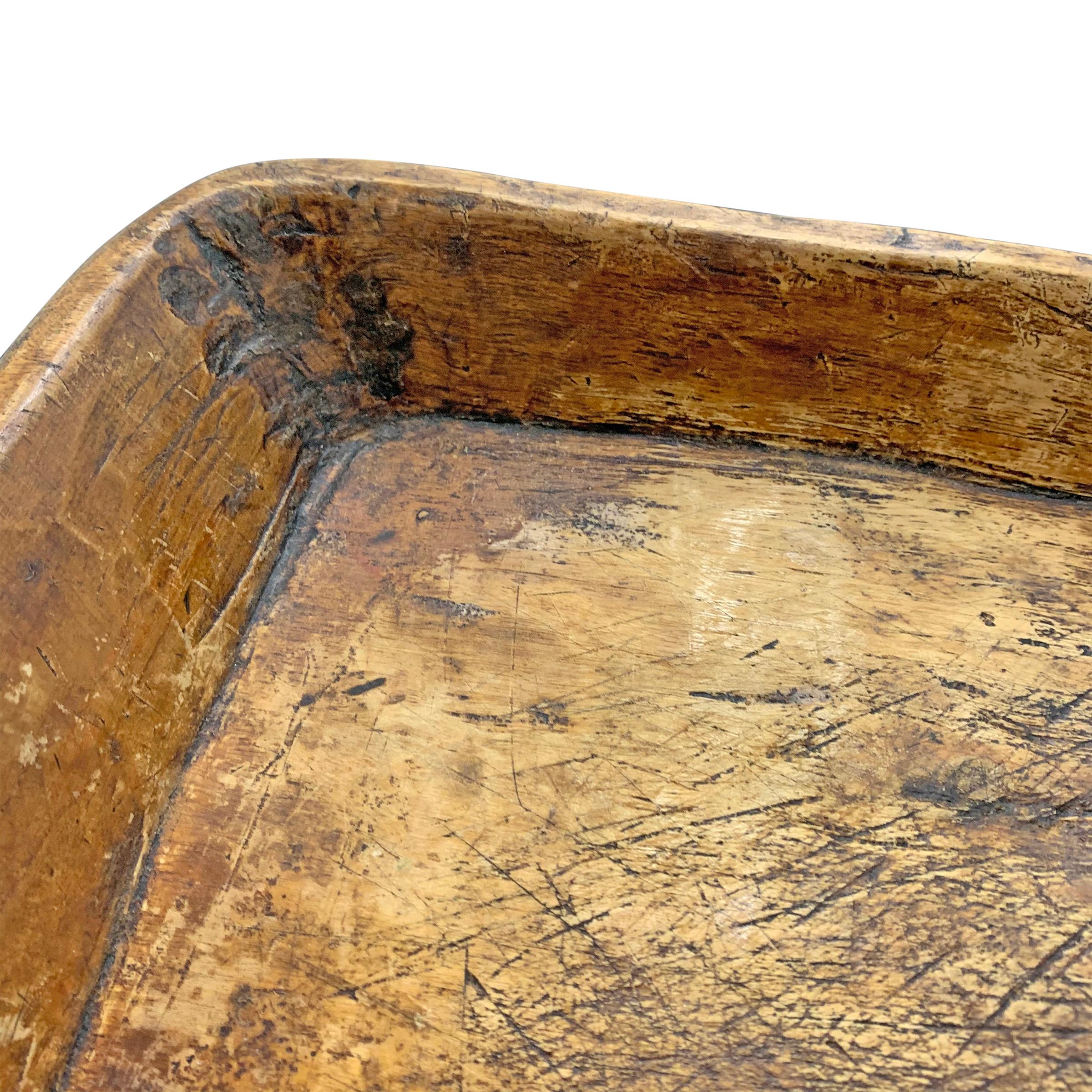 19th Century Carved Wood Tray 2
