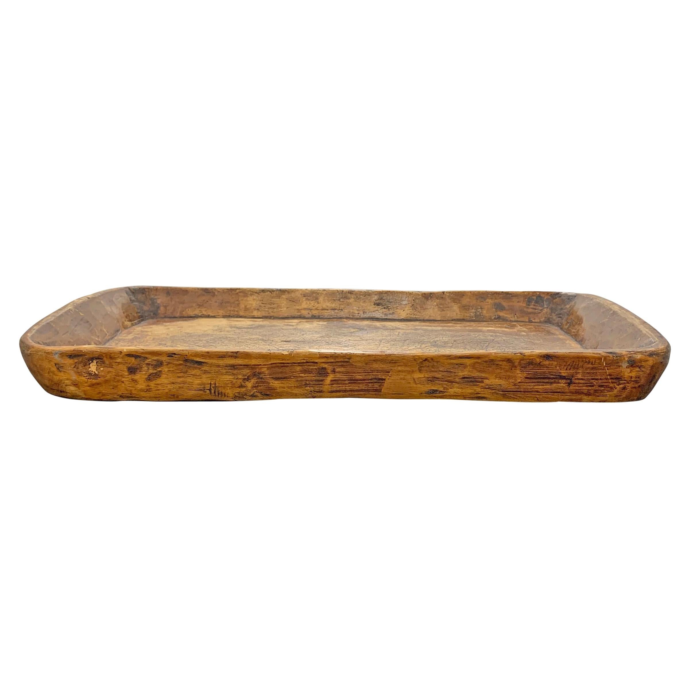 19th Century Carved Wood Tray