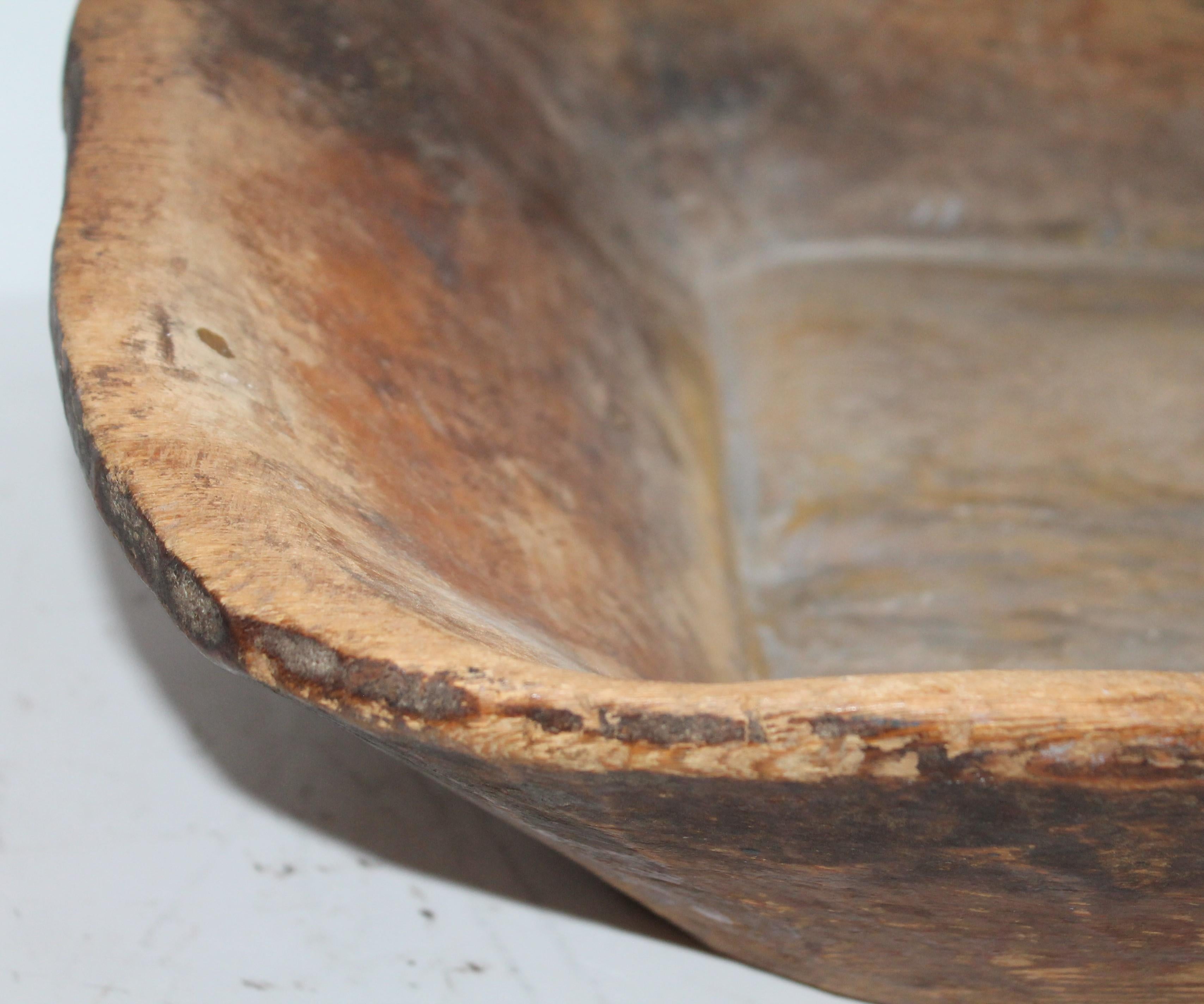 antique wooden butter bowl